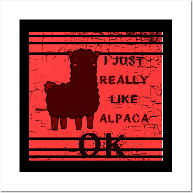 Funny Llama Alpaca Wall Art by Imutobi